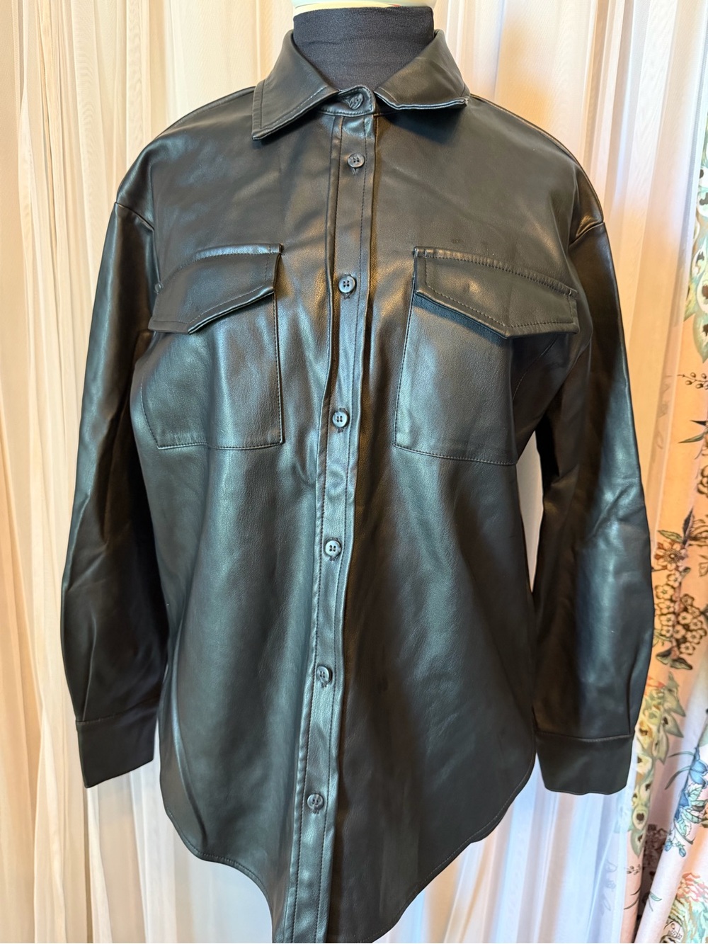 🖤 Juicy by Juicy Couture Black Faux Leather Shacket